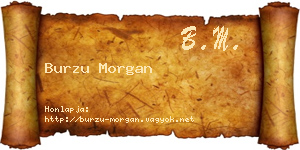 Burzu Morgan névjegykártya